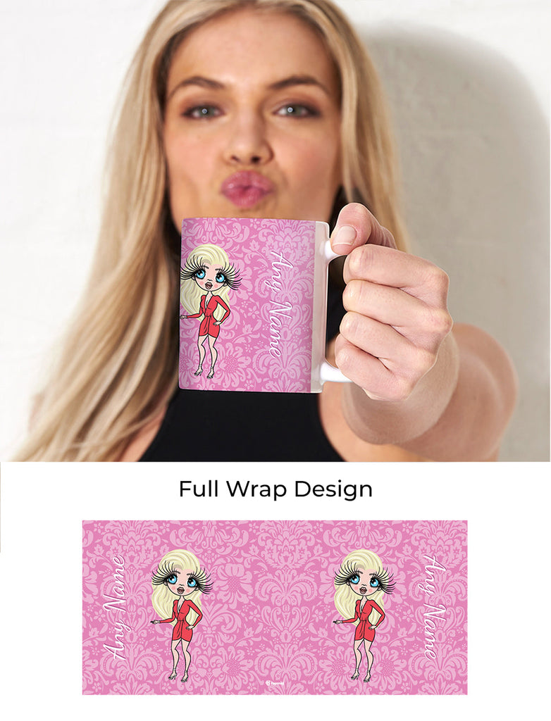 Womens Personalized Lilac Floral Mug