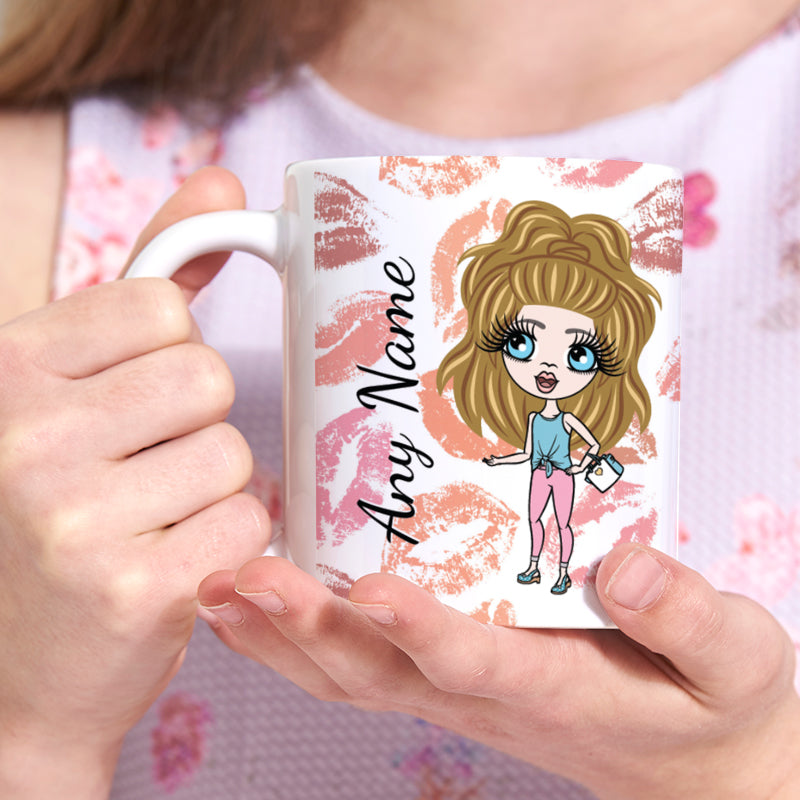 Girls Personalized Lip Print Mug