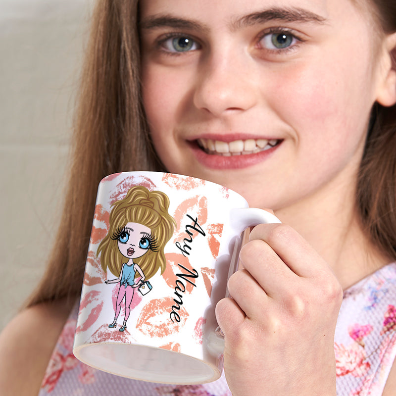 Girls Personalized Lip Print Mug