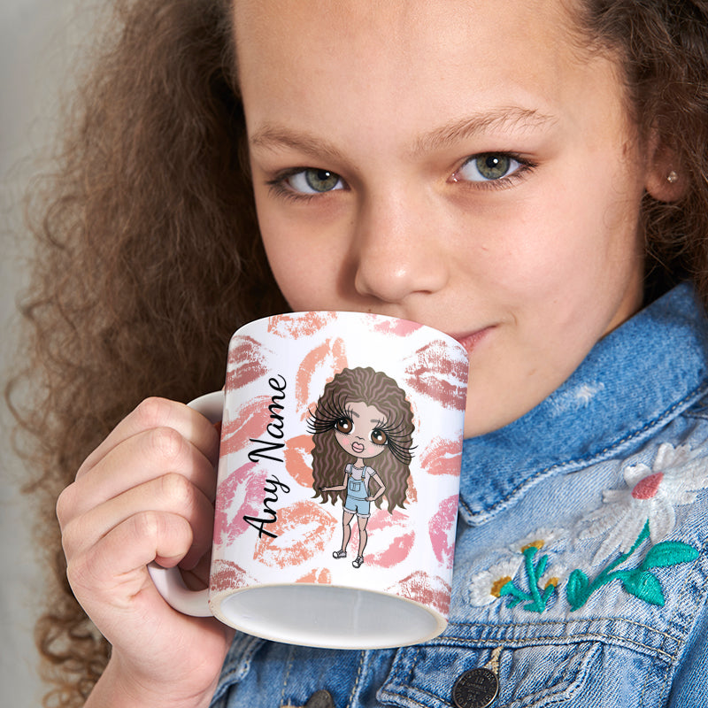 Girls Personalized Lip Print Mug