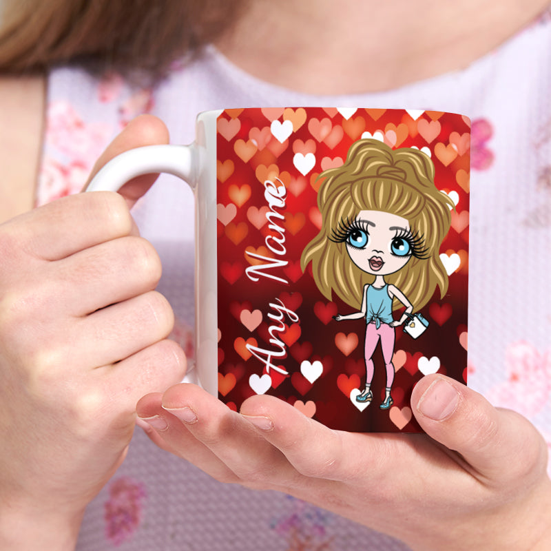 Girls Personalized Heart Mug