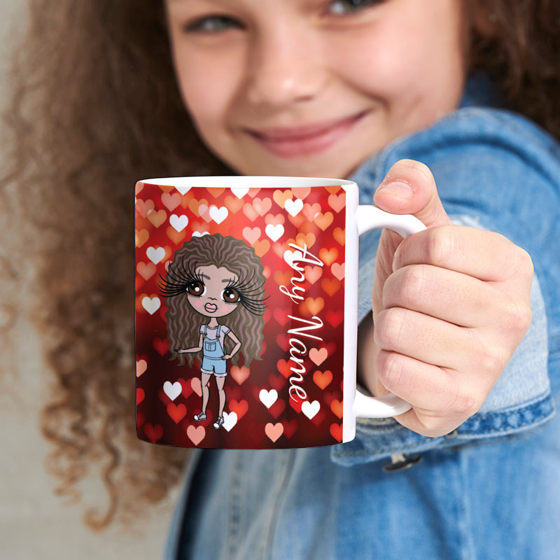 Girls Personalized Heart Mug