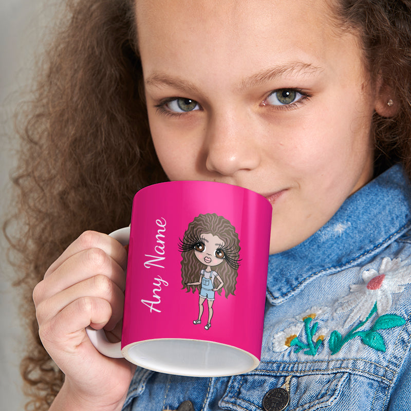 Girls Personalized Hot Pink Mug