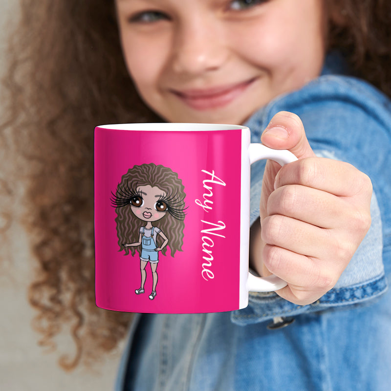 Girls Personalized Hot Pink Mug