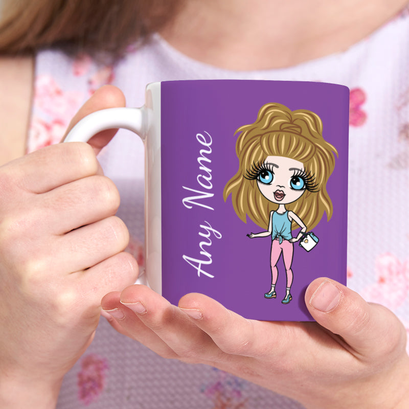 Girls Personalized Purple Mug