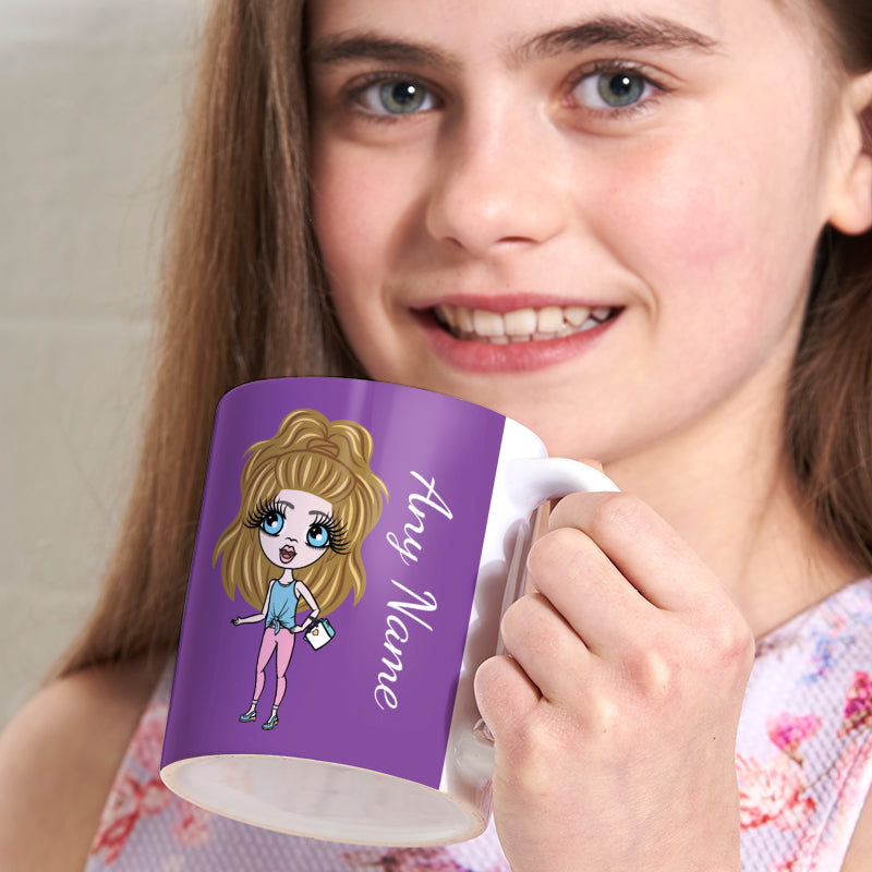 Girls Personalized Purple Mug