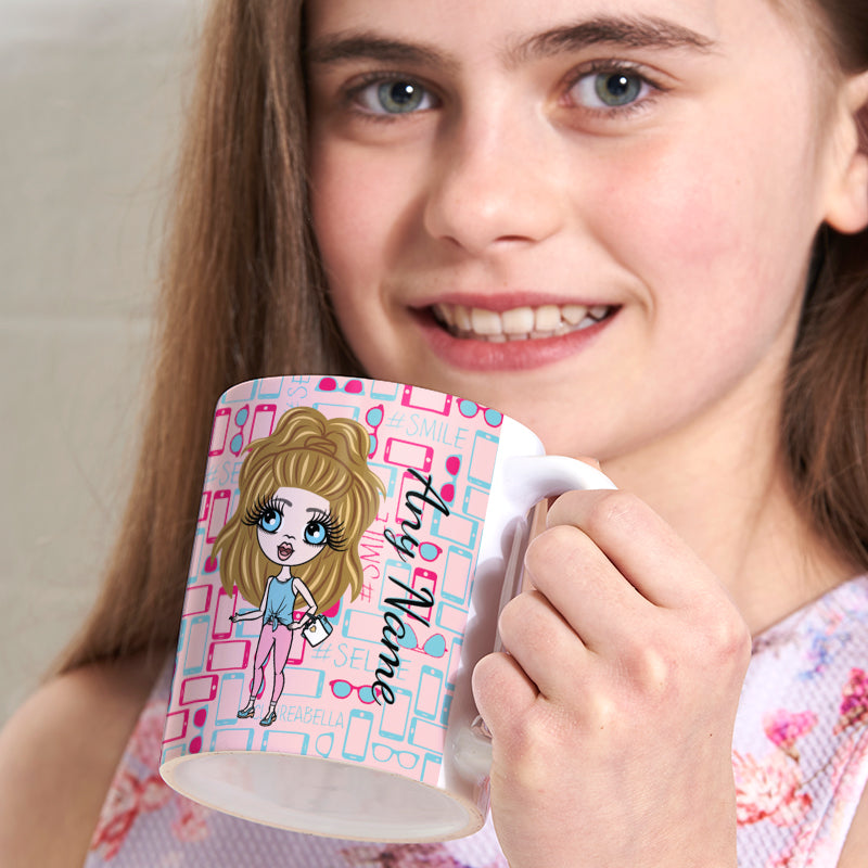 Girls Personalized Selfie Mug