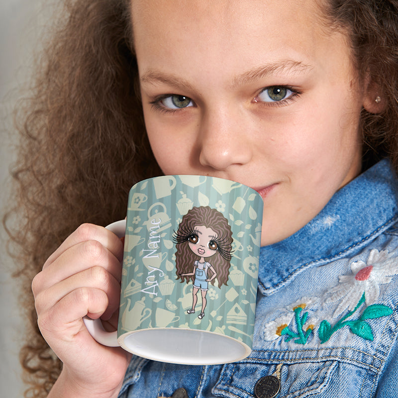 Girls Personalized Teapot Print Mug