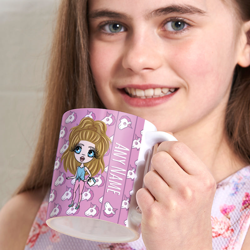 Girls Personalized Unicorn Emoji Mug