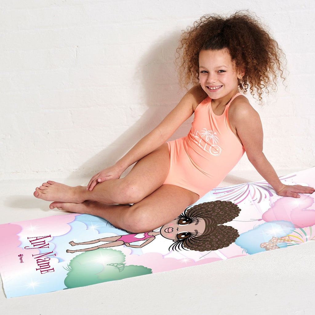 Girls Personalized Magical Balloon Beach Towel