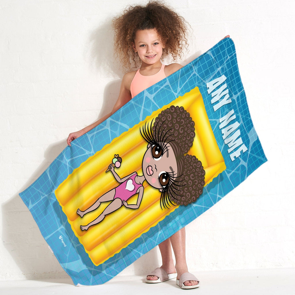 Girls Personalized Chillax Beach Towel