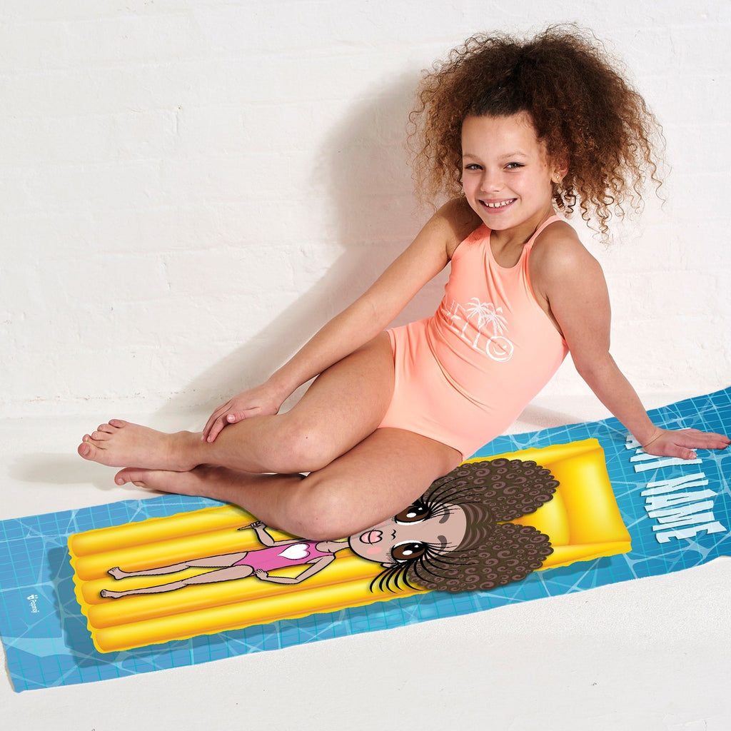 Girls Personalized Chillax Beach Towel