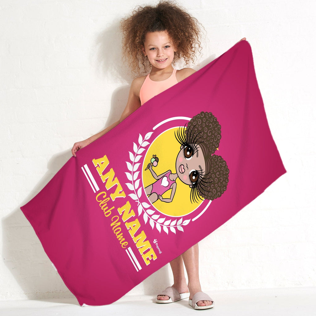 Girls Personalized Varsity Swimming Towel