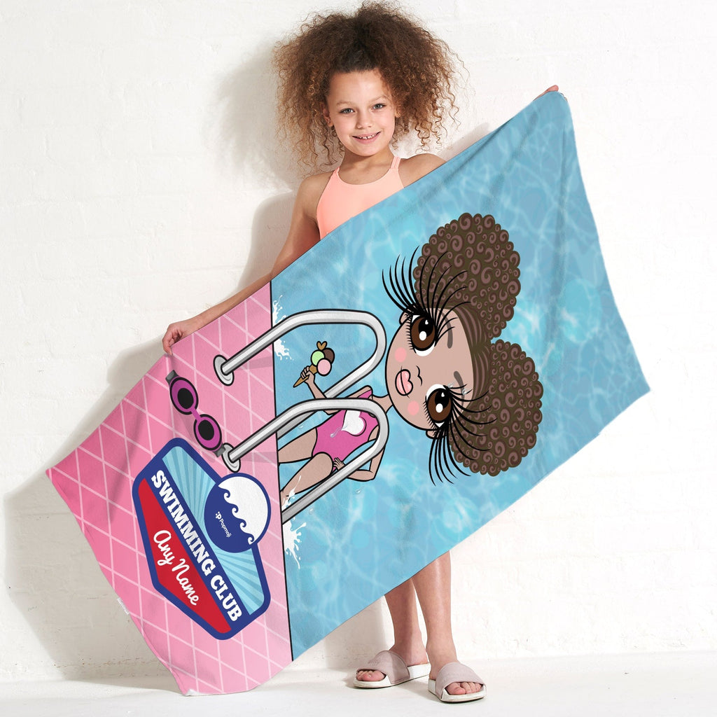 Girls Personalized Poolside Swimming Towel