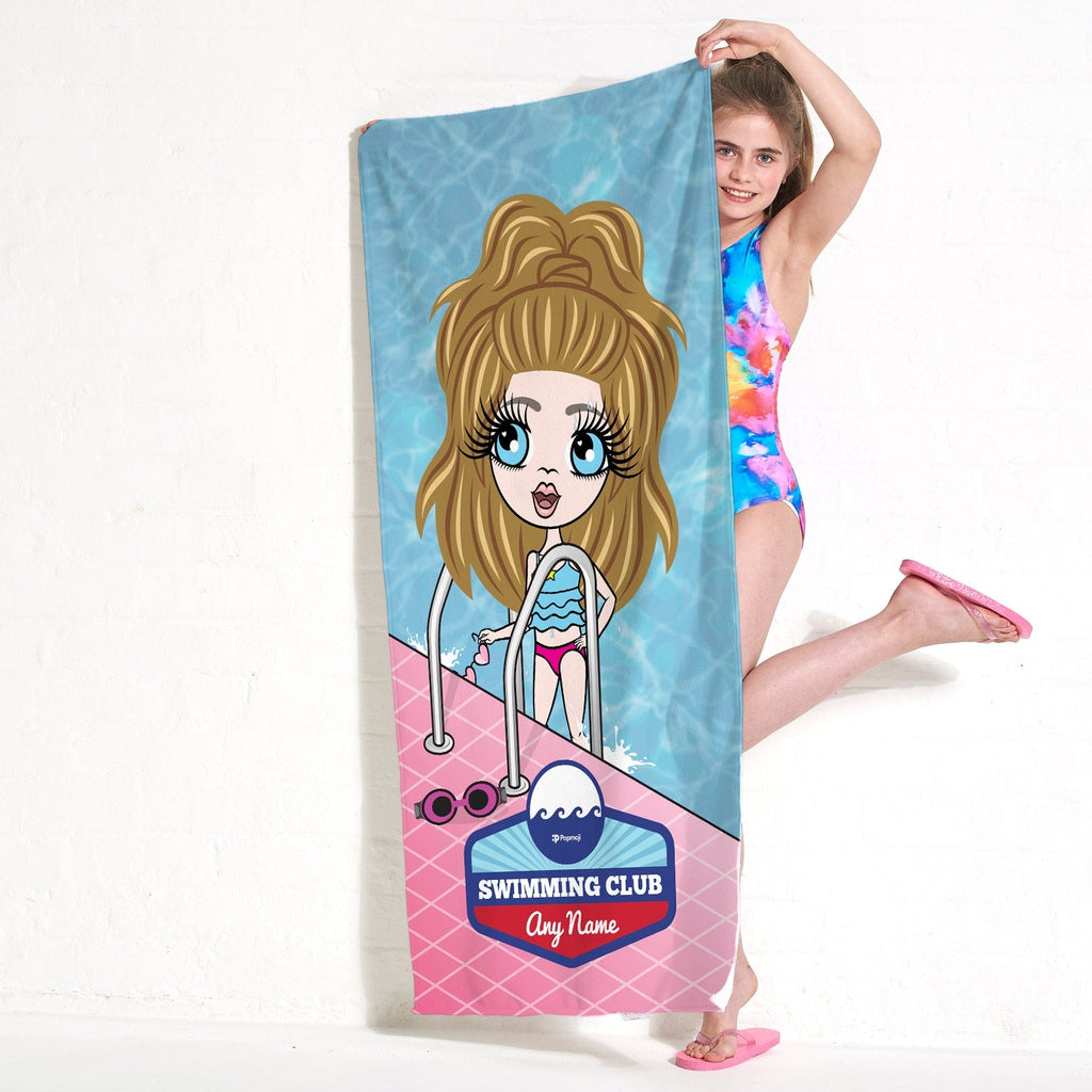 Girls Personalized Poolside Swimming Towel