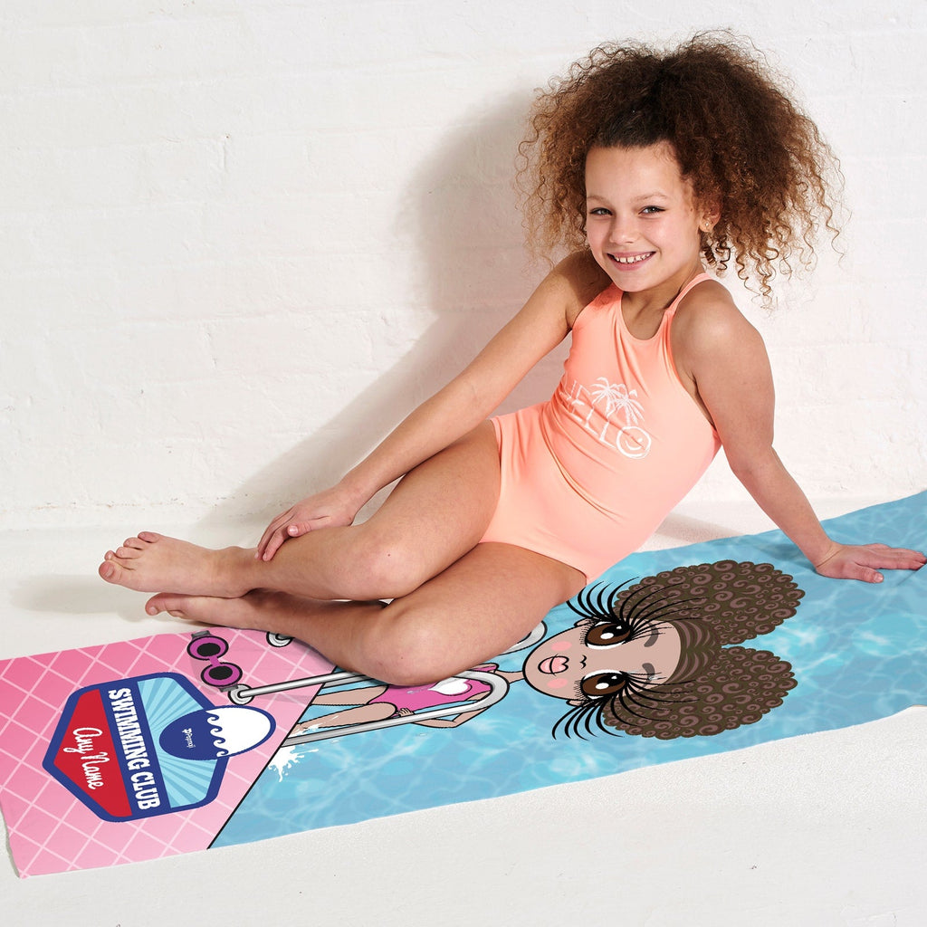 Girls Personalized Poolside Swimming Towel