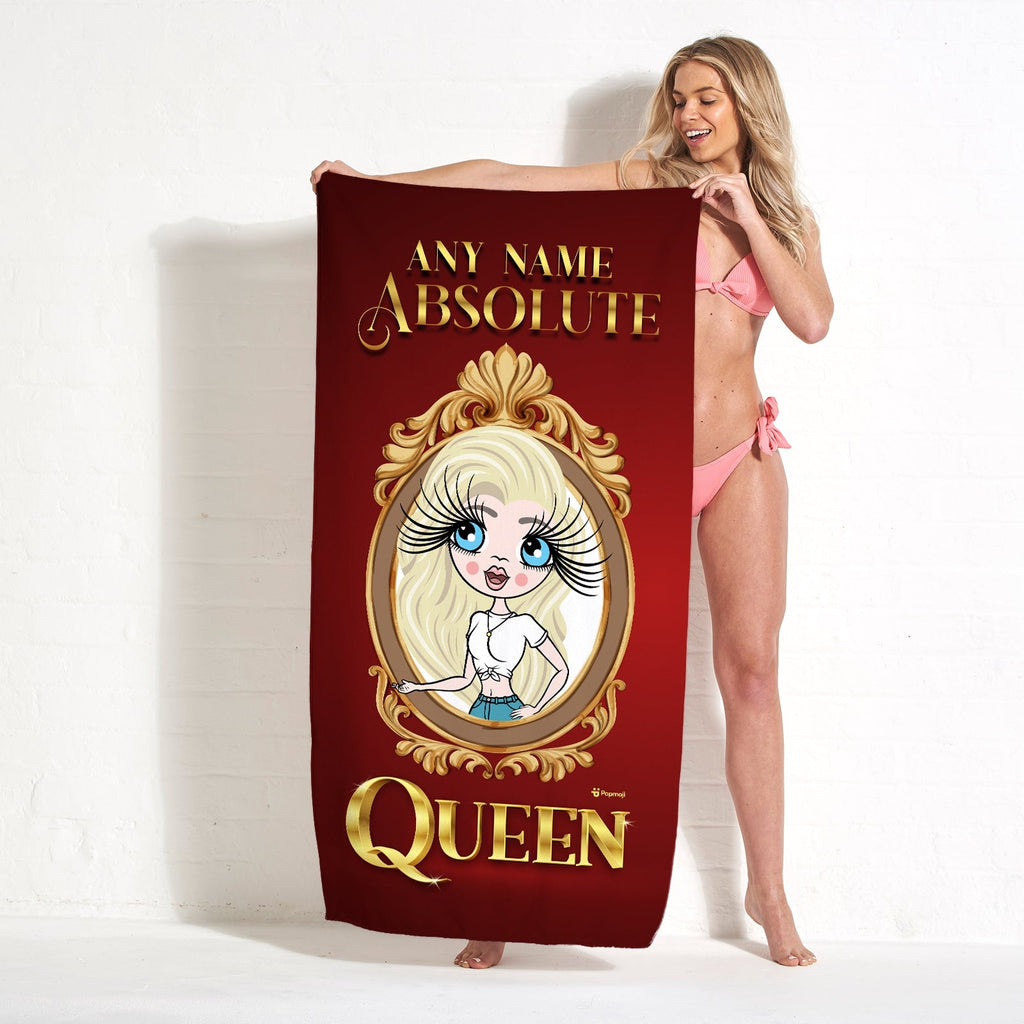 Womens Personalized Absolute Queen Beach Towel