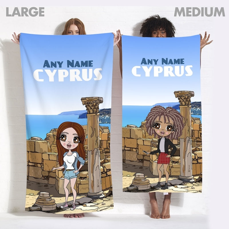 Womens Personalized Cypriot Ruins Beach Towel - Image 3