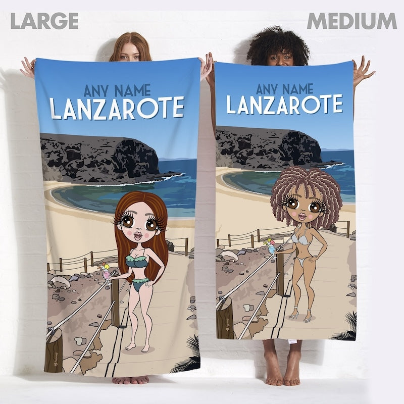 Womens Personalized Lanzarote Beach Towel - Image 4