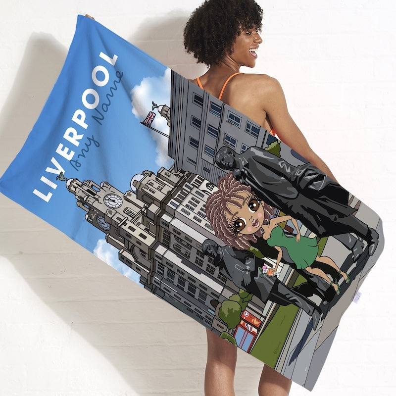 Womens Personalized Liverpool Beach Towel - Image 3