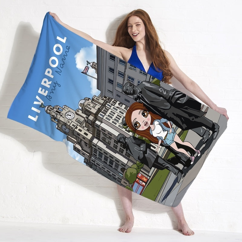 Womens Personalized Liverpool Beach Towel - Image 5