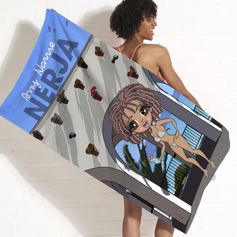Womens Personalized Nerja Beach Towel - Image 5
