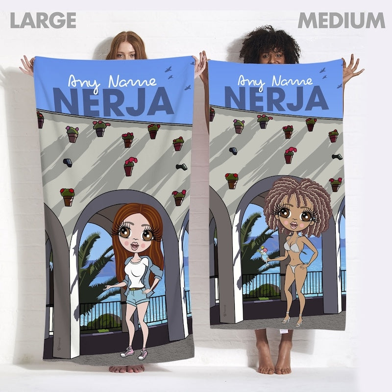 Womens Personalized Nerja Beach Towel - Image 2
