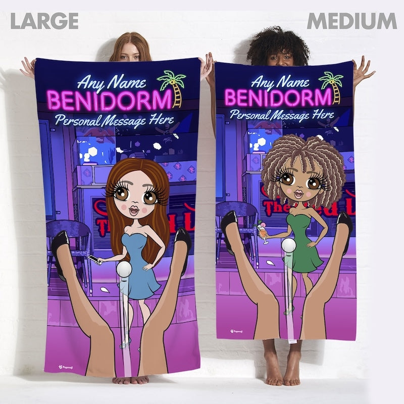 Womens Personalized Sticky Benidorm Beach Towel - Image 3