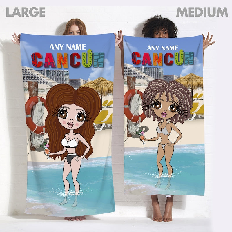 Womens Personalized Cancun Beach Towel