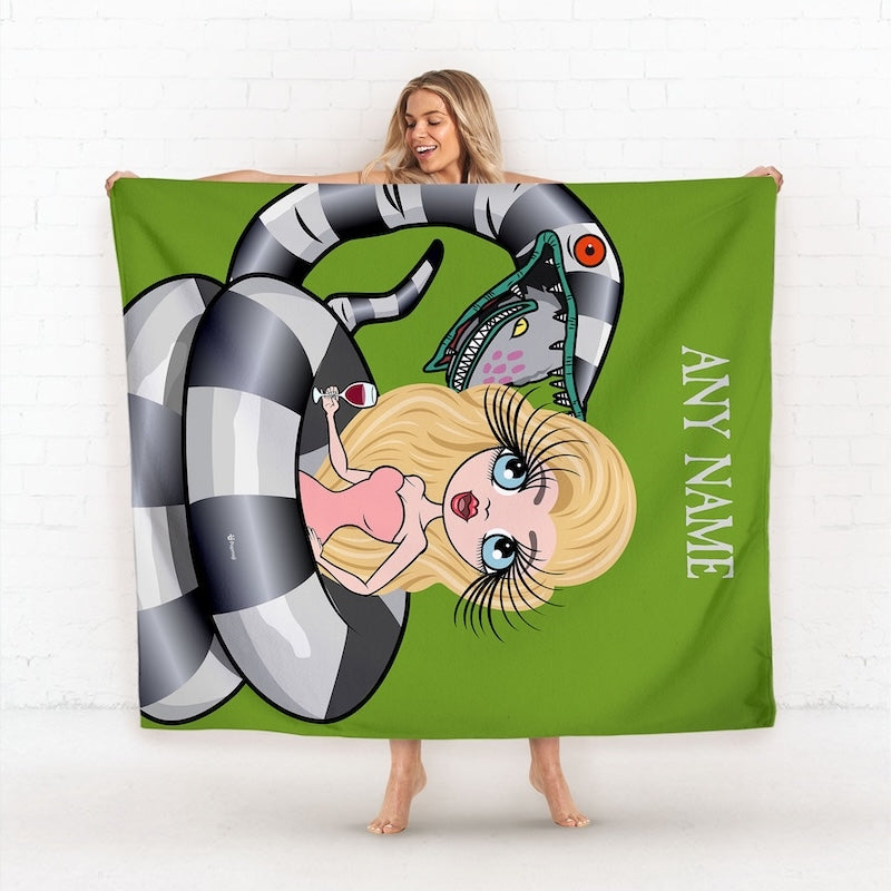 Womens Sinister Striped Snake Fleece Blanket - Image 2