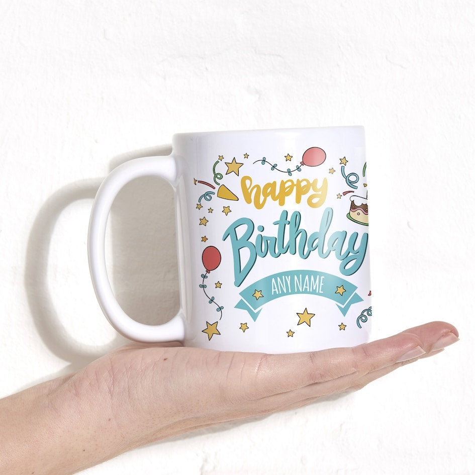 Womens Personalized Patterned Birthday Mug