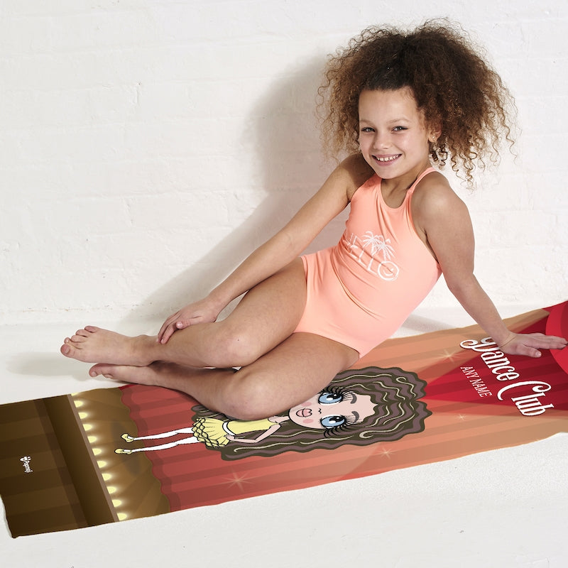 Girls Personalized Ballet Beach Towel