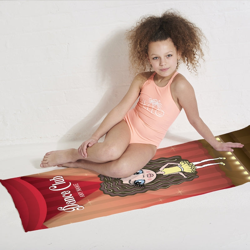 Girls Personalized Ballet Beach Towel