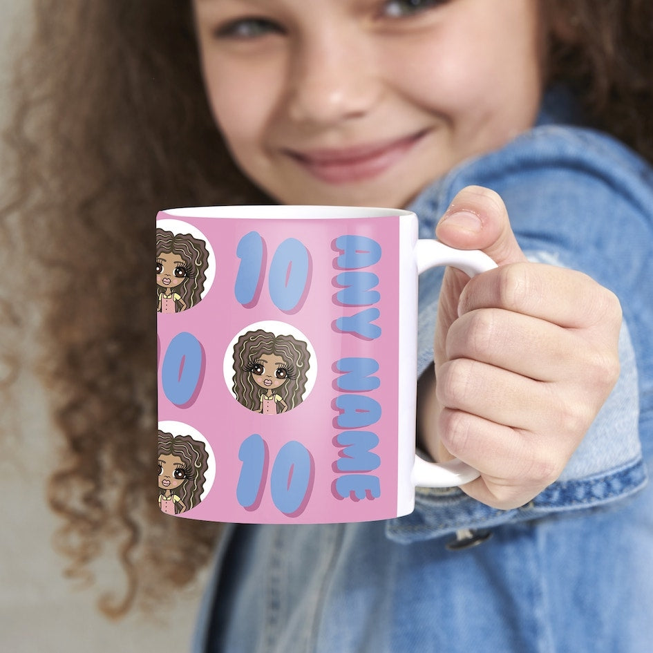 Girls Personalized 10th Birthday Mug