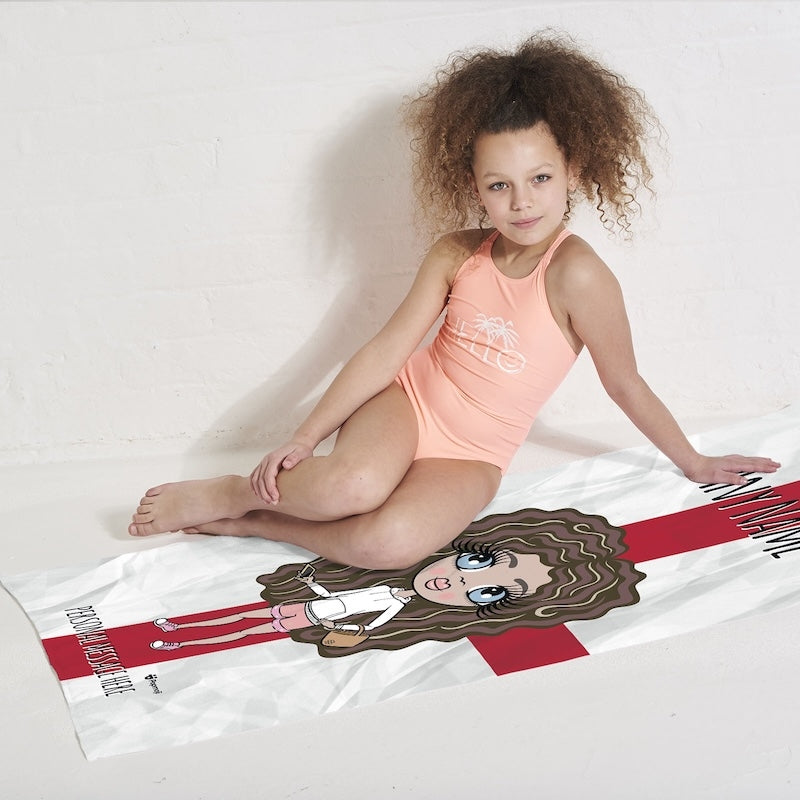 ClaireaBella Girls England Flag Beach Towel - Image 3