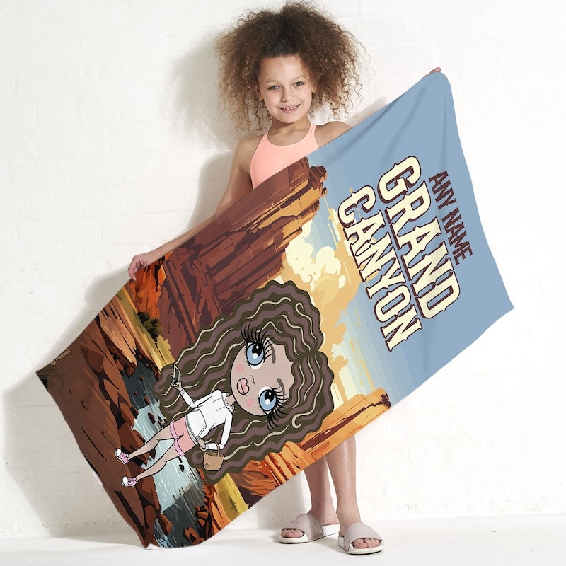 Girls Personalized Grand Canyon Beach Towel - Image 2