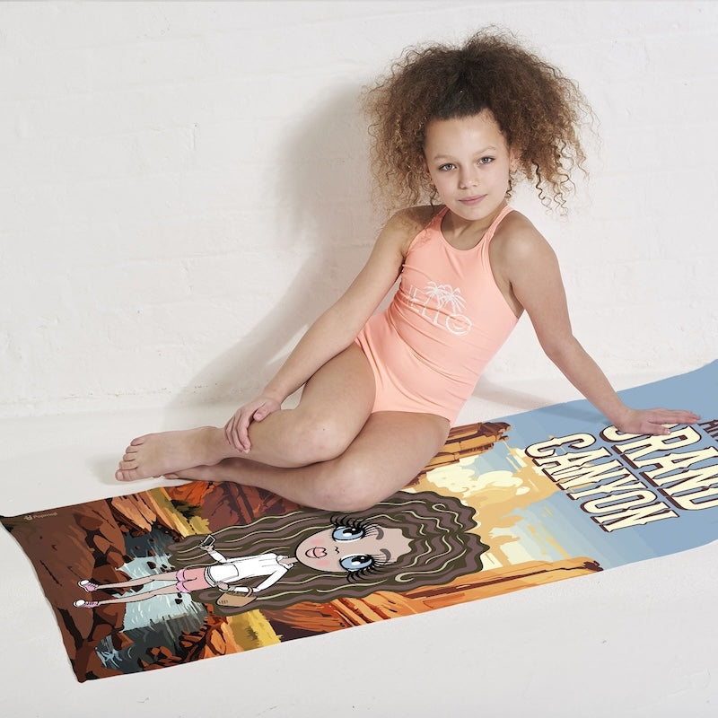Girls Personalized Grand Canyon Beach Towel - Image 3
