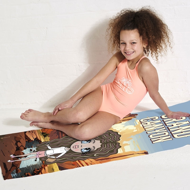 Girls Personalized Grand Canyon Beach Towel - Image 5