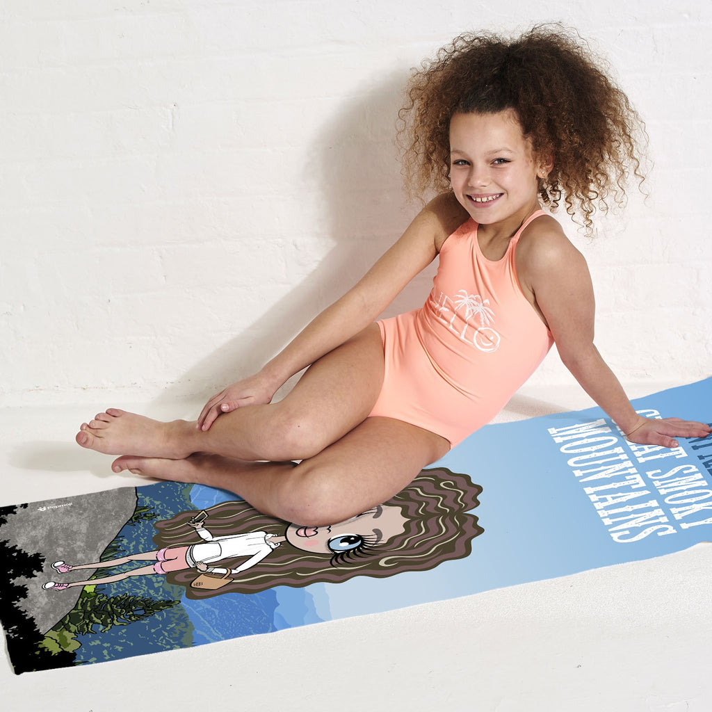 Girls Personalized Great Smoky Mountains Beach Towel - Image 5