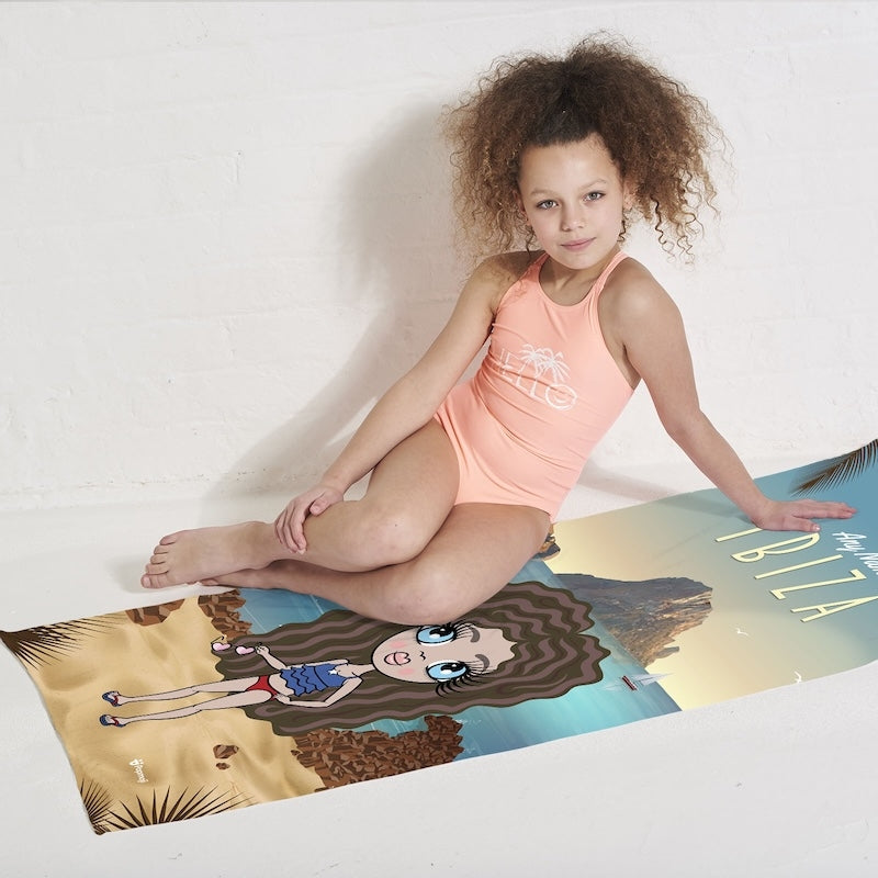 Girls Personalized Ibiza Beach Towel - Image 5