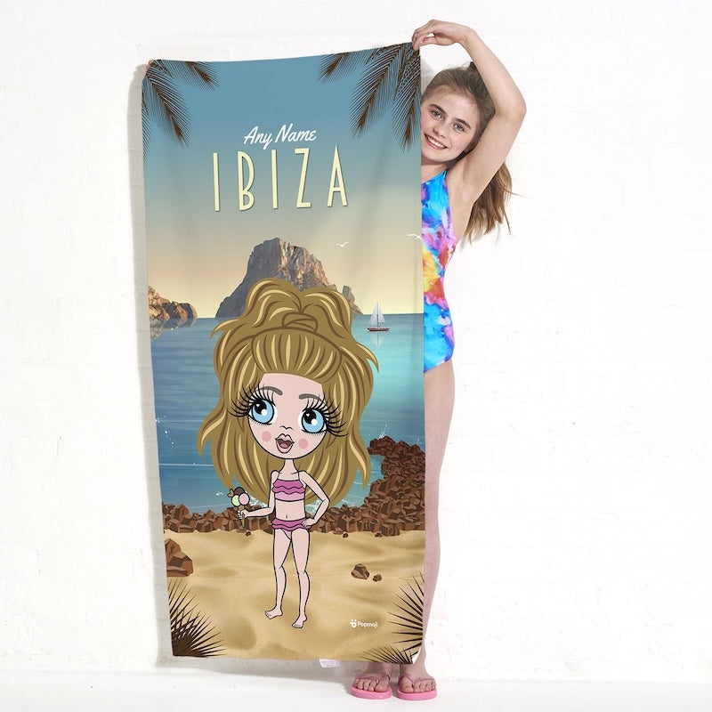 Girls Personalized Ibiza Beach Towel - Image 4