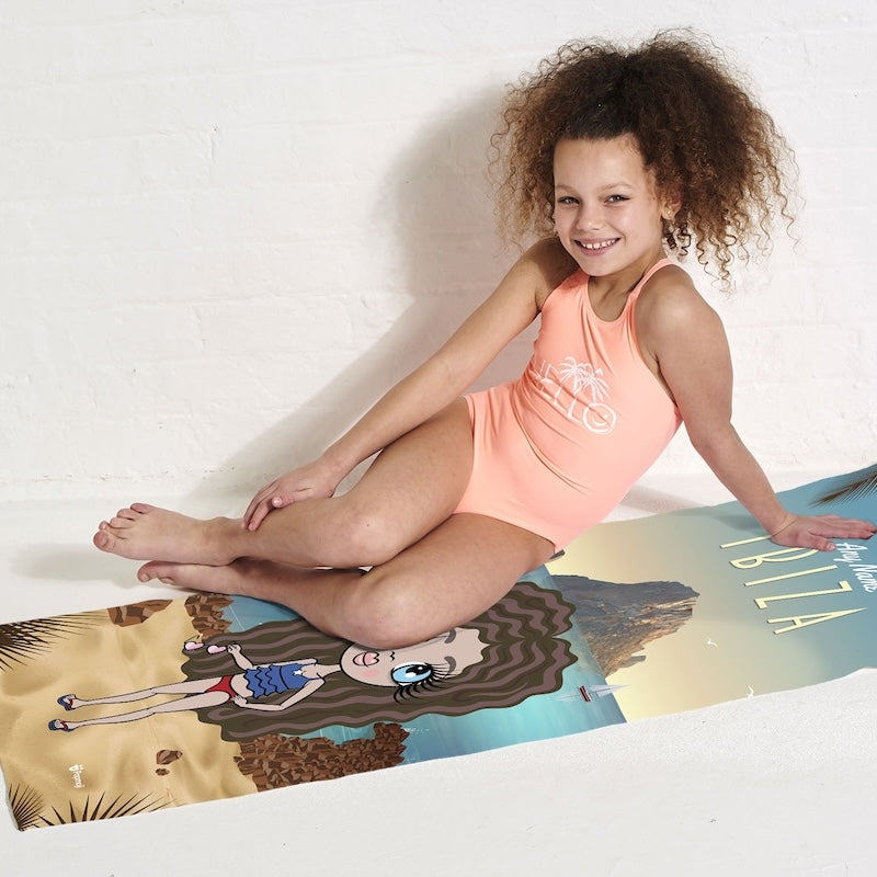 Girls Personalized Ibiza Beach Towel - Image 2