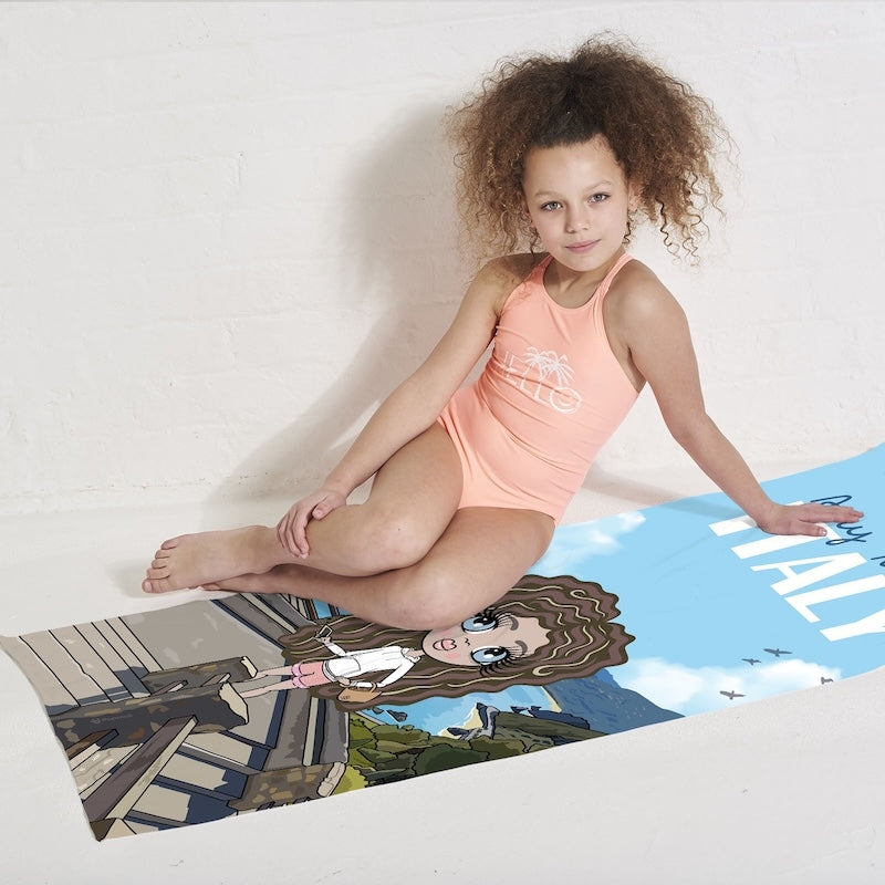 Girls Personalized Italian National Park Beach Towel - Image 5