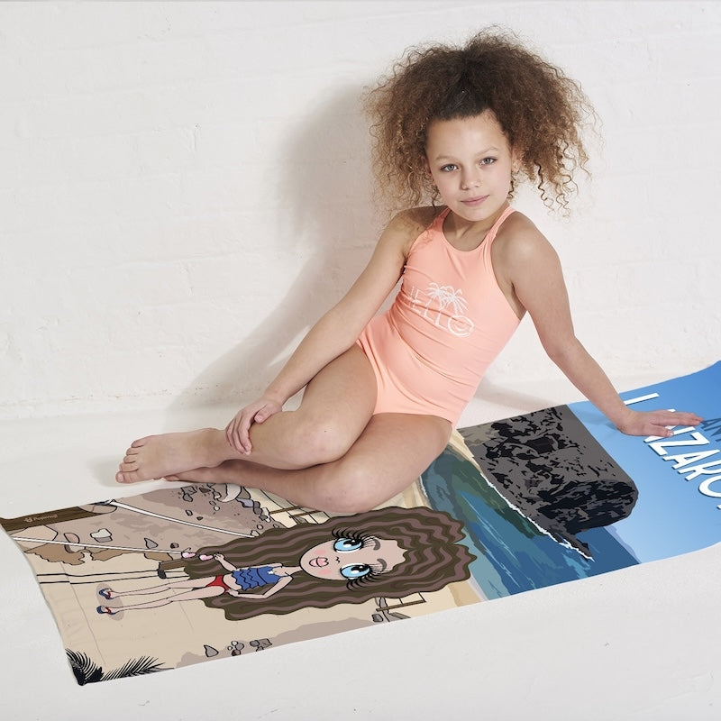 Girls Personalized Lanzarote Beach Towel - Image 5