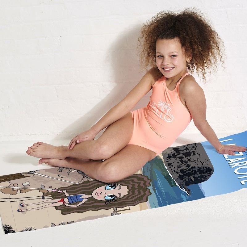 Girls Personalized Lanzarote Beach Towel - Image 3