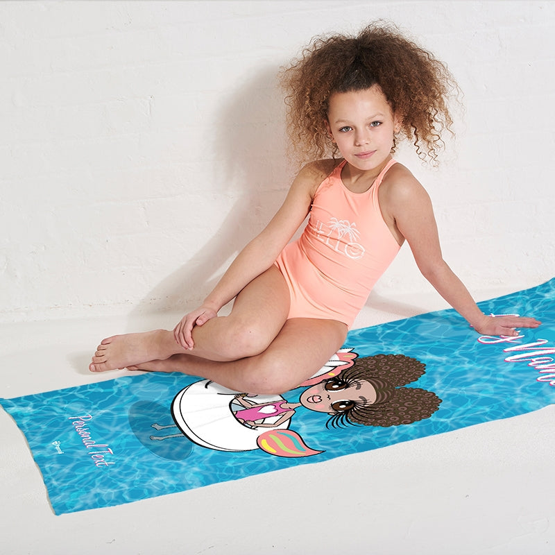 Girls Personalized Pool Side Beach Towel