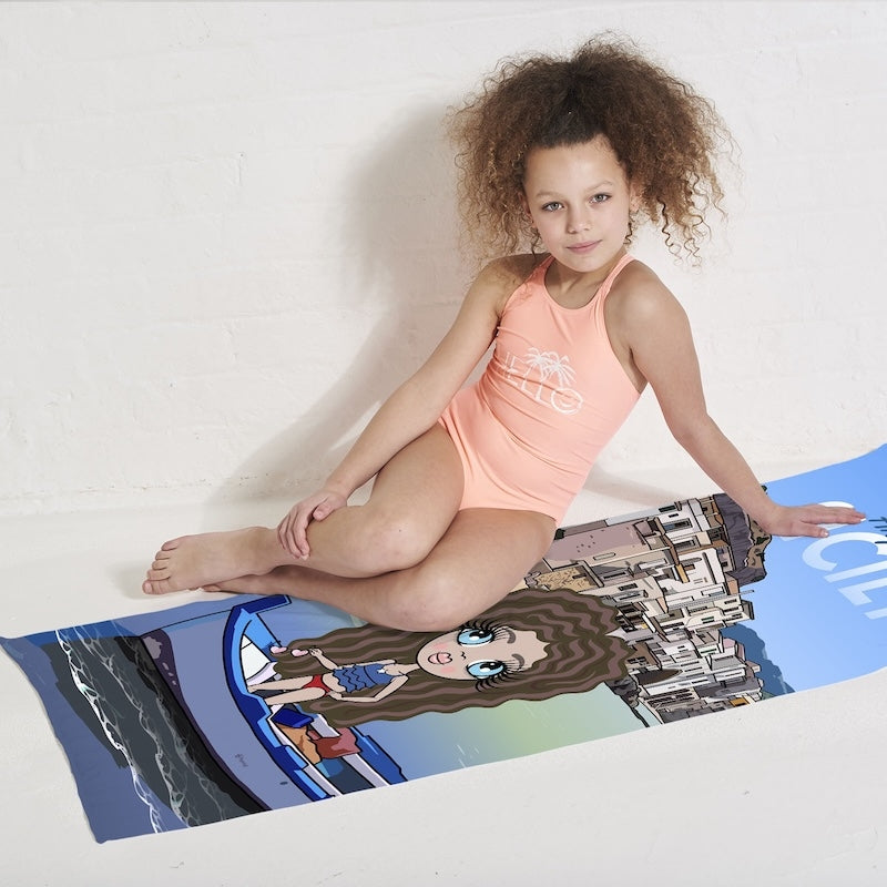 Girls Personalized Sicily Beach Towel - Image 5