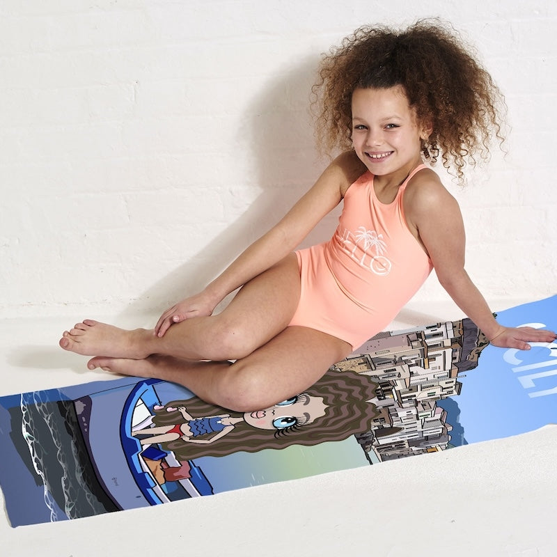 Girls Personalized Sicily Beach Towel - Image 4