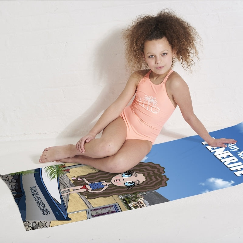 Girls Personalized Tenerife Beach Towel - Image 4