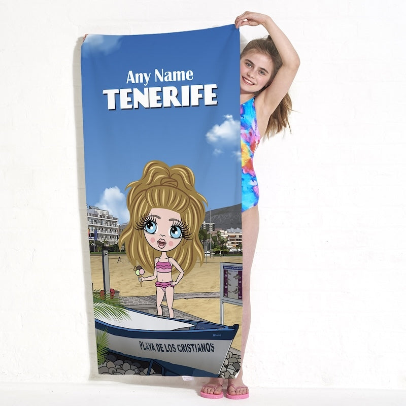 Girls Personalized Tenerife Beach Towel - Image 5